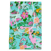 Kaart van Florida Preppy Palm Beach Pattern Monogr Medium Cadeauzakje (Achterkant)