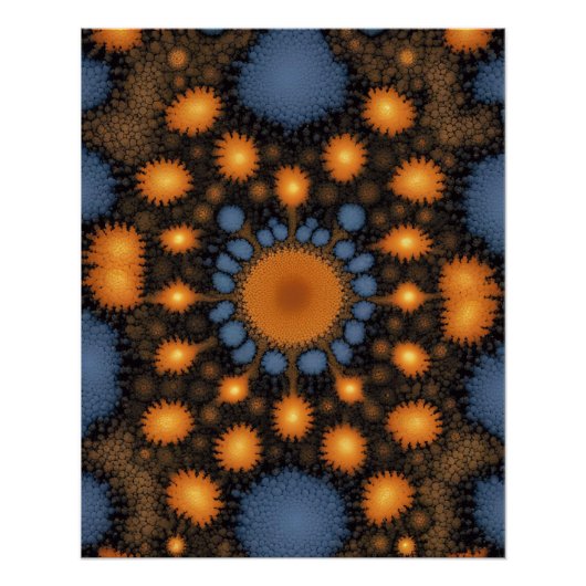 Kaart van Forest Village in Fractal Perfect Poster (Voorkant)