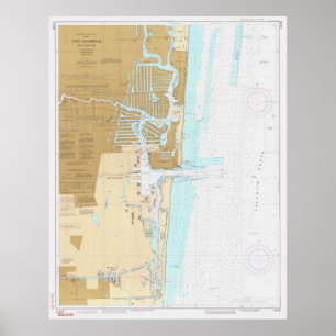 Kaart van Fort Lauderdale FL (1991) Poster