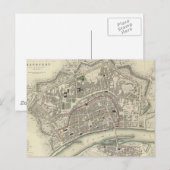 kaart van Frankfurt Duitsland (1837) (Voorkant / Achterkant)