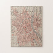  kaart van Frankfurt Duitsland (1900) Legpuzzel (Verticaal)