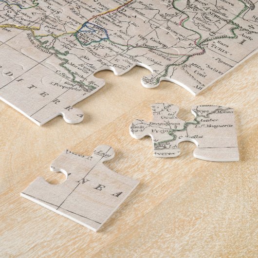 kaart van Frankrijk (1799) Legpuzzel (Zijkant)