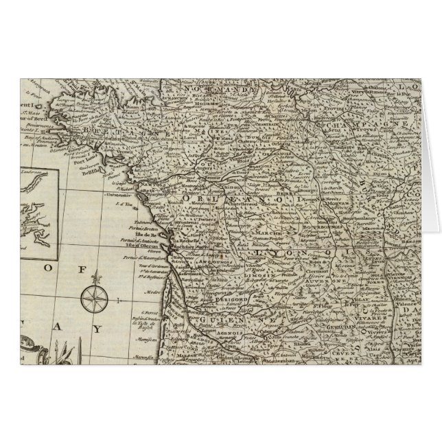 Kaart van Frankrijk 2 (Voorkant Horizontaal)