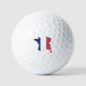 Kaart van Frankrijk met Franse vlag Golfballen (Voorkant)