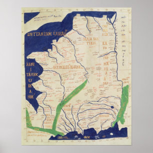Kaart van Frankrijk uit "Geographia" Poster