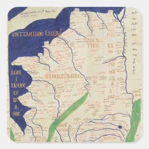 Kaart van Frankrijk uit "Geographia" Vierkante Sticker