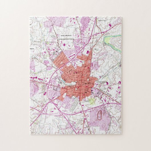  kaart van Frederick Maryland (1953) 2 Legpuzzel (Verticaal)