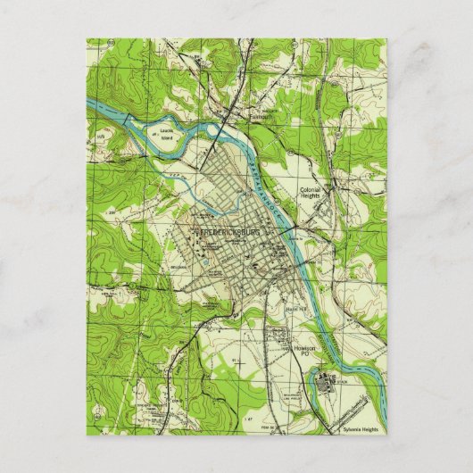  kaart van Fredericksburg Virginia (1944) (Voorkant)