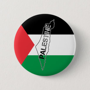Kaart van Free Palestine Palestine op Palestine Fl Ronde Button 5,7 Cm