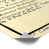  kaart van Genève Zwitserland (1825) Poster (Hoek)