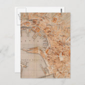  kaart van Genua Italië (1906) (Voorkant / Achterkant)