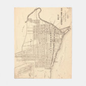  kaart van Georgetown (Washington D.C.) 1876 Fleece Deken (Voorkant)