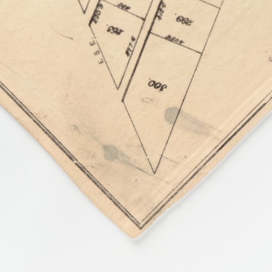  kaart van Georgetown (Washington D.C.) 1876 Fleece Deken (Hoek)