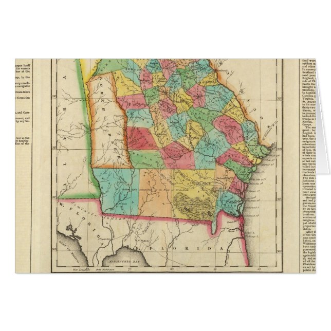 Kaart van Georgië (Voorkant Horizontaal)