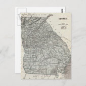  kaart van Georgië (1845) (Voorkant / Achterkant)