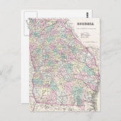  kaart van Georgië (1855) (Voorkant / Achterkant)