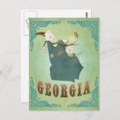 Kaart van Georgië - Groen (Voorkant / Achterkant)