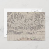 Kaart van Glacier Systems van de Alpen (Voorkant / Achterkant)