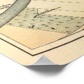  kaart van Glasgow Scotland (1872) Poster (Hoek)