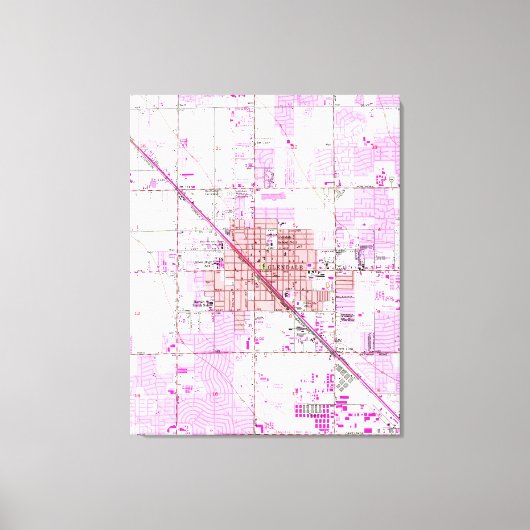  kaart van Glendale Arizona (1957) Canvas Afdruk (Voorkant)