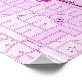  kaart van Glendale Arizona (1957) Poster (Hoek)