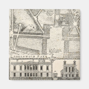 Kaart van Greenwich Park Magneet