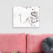 Kaart van Groot-Brittannië, Frankrijk en Spanje, 1 Canvas Afdruk (Insitu (Woonkamer))