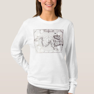 Kaart van Groot-Brittannië, Frankrijk en Spanje, T-shirt