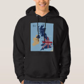 Kaart van Groot-Brittannië Mannen Hoodie (Voorkant)