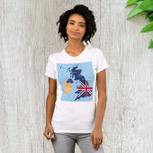 Kaart van Groot-Brittannië Vrouwen T-shirt