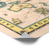 Kaart van grote avonturen poster (Hoek)