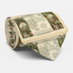  kaart van Guadeloupe (1856) Stropdas