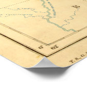  kaart van Guyana (1908) Poster (Hoek)