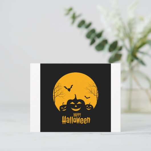 Kaart van halloween (Staand voorkant)