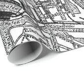 kaart van Hamburg Duitsland (1911) Cadeaupapier (Rol Hoek)