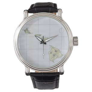 kaart van Hawaï (1883) Horloge