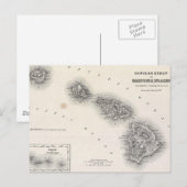  kaart van Hawaï en Nieuw-Zeeland (1855) (Voorkant / Achterkant)