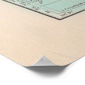  kaart van Hawaï - kleurversie Poster (Hoek)