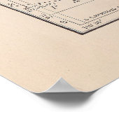  kaart van Hawaii Poster (Hoek)