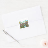 Kaart van Hells Canyon Oregon Vierkante Sticker (Envelop)