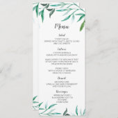 kaart van het 2-zijdige Boho Wedding Menu van de T (Voorkant / Achterkant)