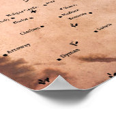 Kaart van het Acktar-Poster Poster (Hoek)