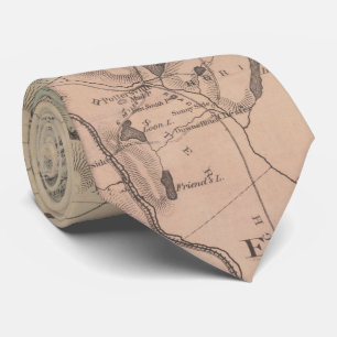  kaart van het Adirondack-gebergte (1879) Stropdas