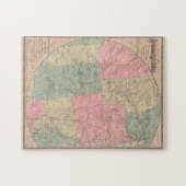kaart van het Adirondack-gebergte (1883) Legpuzzel (Horizontaal)