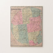 kaart van het Adirondack-gebergte (1883) Legpuzzel (Verticaal)