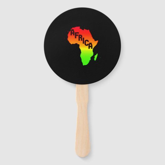 Kaart van het Afrikaanse continent Handwaaier (Achterkant)