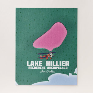 Kaart van het Australische meer Hillier. Legpuzzel