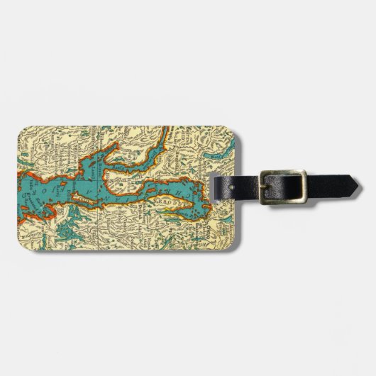 kaart van het Bagagelabel OSLO NOORWEGEN (Voorkant horizontaal)