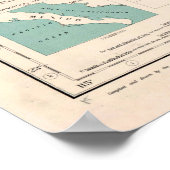 kaart van het Baja California Peninsula 1924 Poster (Hoek)