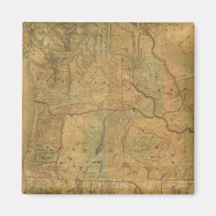 Kaart van het bancroft van de staten in de Stille  Magneet